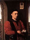 Petrus Christus Canvas Paintings - Portait of a Young Man